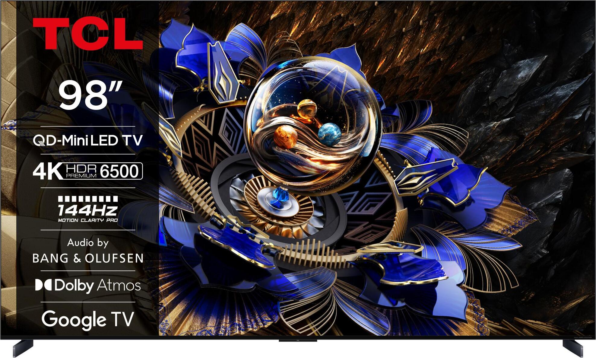 TCL 98X11K, 2,49 m (98"), 3840 x 2160 Pixel, QD-Mini LED, Smart-TV, WLAN, Schwarz