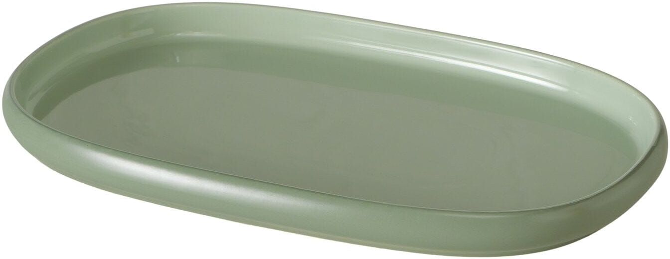 Zest Green Oval Ceramic Decorative Tray