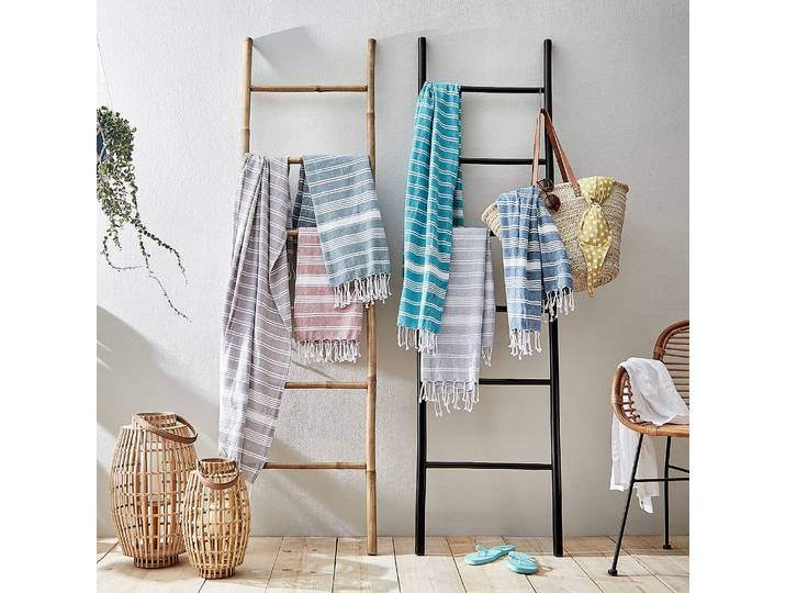 Hamamtuch SURFSIDE 5er-Set 90 x 170cm Grau/Grau