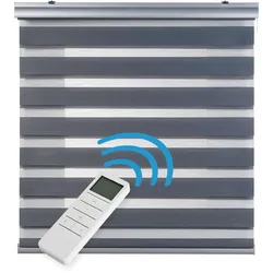 DOPPELROLLO Motorisiertes Silber 180x250 cm