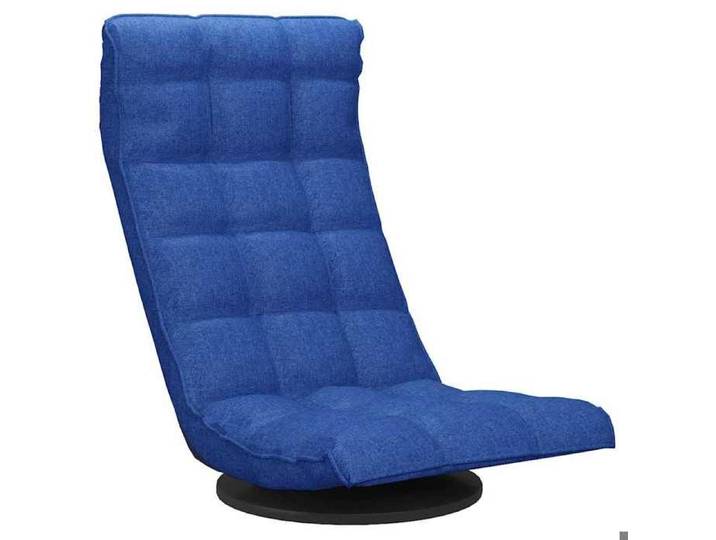 NEW Chaise long/canapé de loisirs - - Chaise de sol pivotante Bleu Tissu{60x54x34 cm} 397042