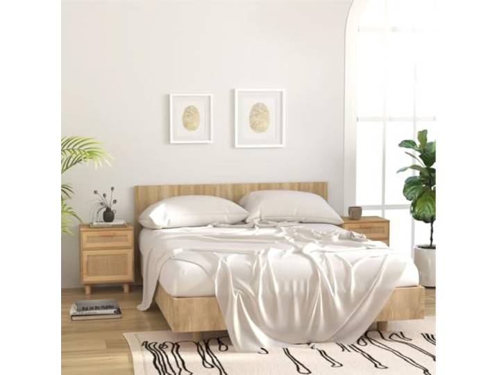 KTHLBRH Nachttisch braun 40 x 30 x 50 cm Massivholz Kiefer Rattan 1 Schublade, 1 Fach, skandinavischer Stil, robuste Platte, kippsicher