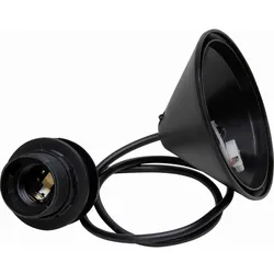 Kopp 216905049 Schnurpendel für Lampenschirme, E27, mit Ø11cm-Deckenbaldachin, Farbe: schwarz  - 5 Stück
