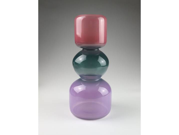 Dekovase AM DESIGN aus Glas , bunt, B:14cm H:32cm, Glas, Vasen, Dekovase, BxH: 14x32 cm