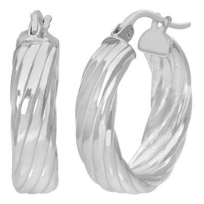 Paar Creolen FIRETTI "Schmuck Geschenk Silber 925 Ohrschmuck Ohrringe", silber (silberfarben), Ohrringe, Damen, Silber 925 (Sterlingsilber)