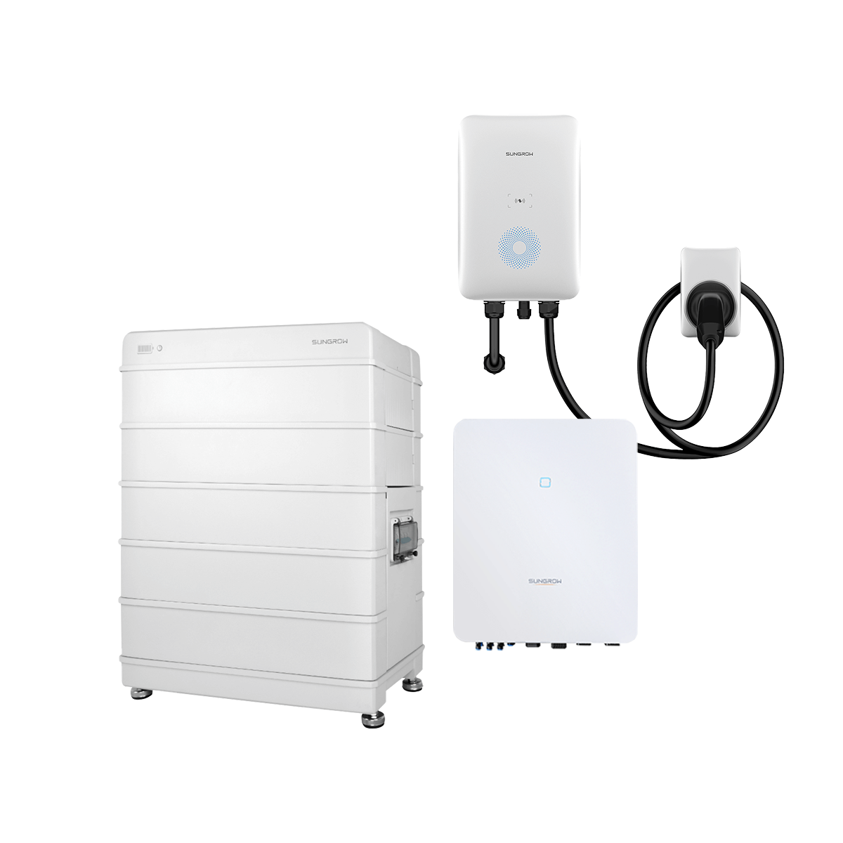 Sungrow 3-Phasen Lösung mit 6 kVA WR, EV Charger und 16 kWh Speicher