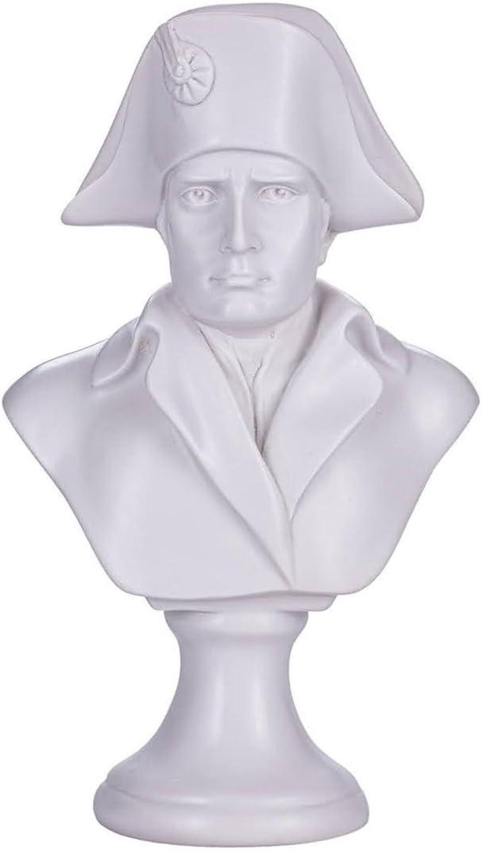 Napoleon Bonaparte Bust Keizerlijk Beeld van Kunstmarmer Wit Hoogte: 24 cm