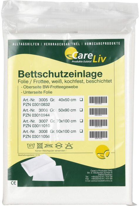 Careliv Produkte OHG BETTSCHUTZEINLAGE Folie Frottee 70x100 cm 1 St.