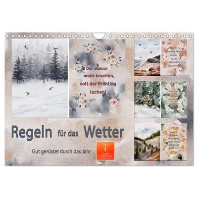 Regeln für das Wetter (Wandkalender 2026 DIN A4 quer), CALVENDO Monatskalender