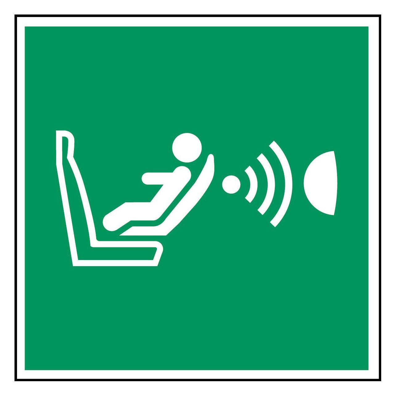 Brady ISO-Sicherheitsschild - Automatische Erkennung von Kindersitz und dessen Orientierung (CPOD) (PIC E014-148X148-PP-CRD/1)