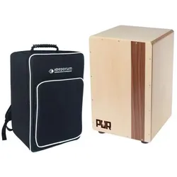 PUR Cajon Compact QS Nuss mit Tasche (Cajon), Perkussion, Braun