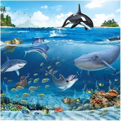 FOTOTAPETE Animal Club International - Unterwasserwelt mit Tieren 288/288 cm