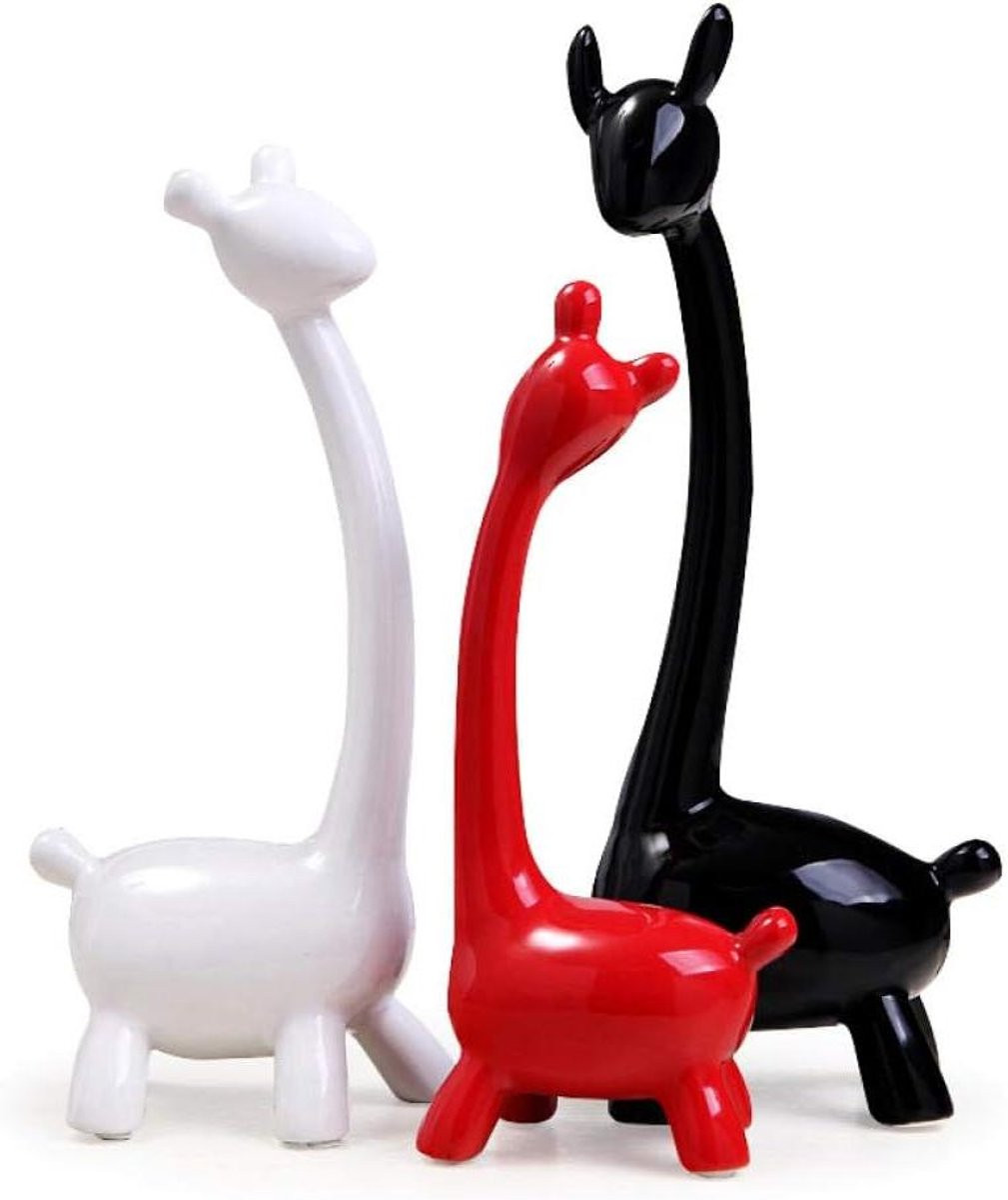 JXUN Keramiek standbeeld dier ornament voor woondecoratie en bruiloftscadeau