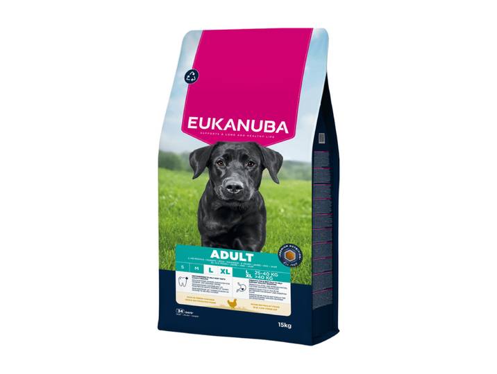 Eukanuba Life Care hondenvoer voor volwassen honden, groot, kip, 15 kg