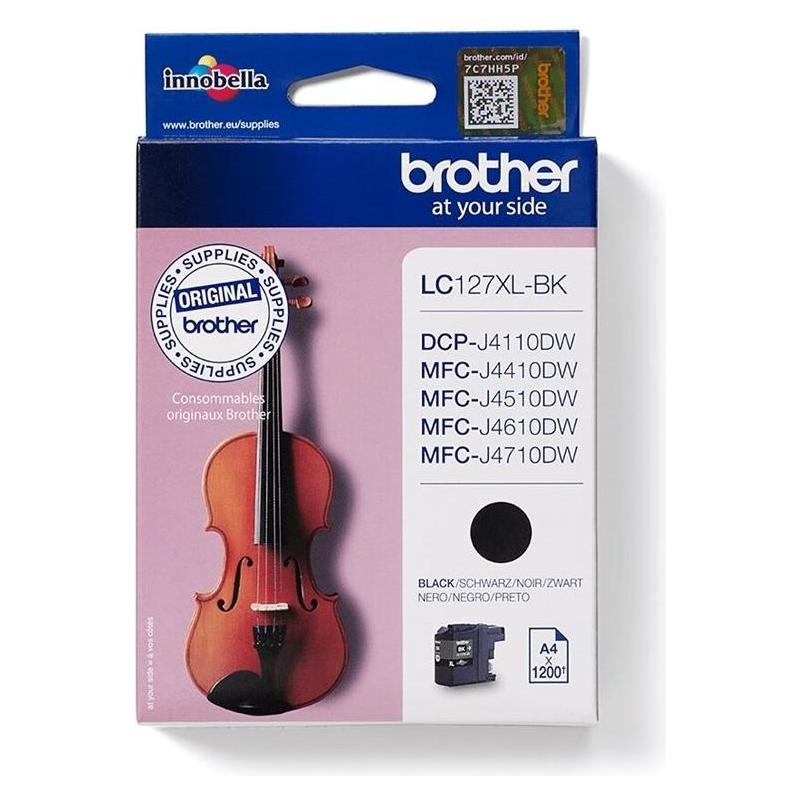 Brother LC127XLBK - Sehr hohe Ergiebigkeit - Schwarz (BK) (LC127XLBKBP)