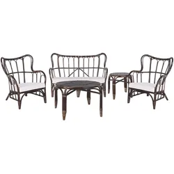 GARTENMÖBEL-SET 4-sitzer Rattan Braun Brindisi
