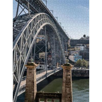 CALVENDO Puzzle Anblick vom Fuß der Ponte Luis I | 1000 Teile Lege-Größe 64x48cm Foto-Puzzle für glückliche Stunden
