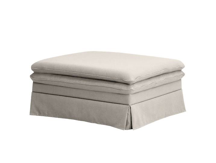 Polsterhocker Dailman mit Husse 105 x 90cm Grau/Hellgrau Webstoff Haiba: Hellgrau