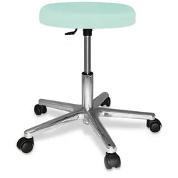 ratiomed Rollhocker pastelmint mit poliertem Alu-Fußkreuz