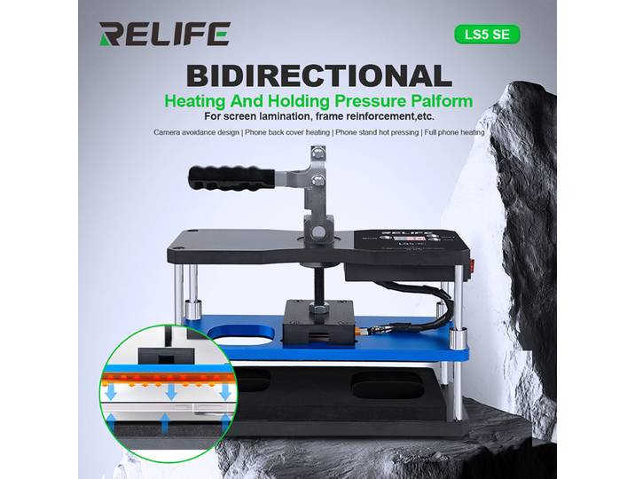 RELIFE LS5 SE Plateforme de chauffage et de maintien bidirectionnelle pour la lamination d'écrans, outils de réparation et de renforcement de cadre