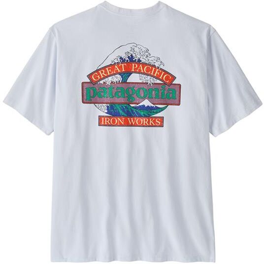 Patagonia Mens Great Waves Responsibili-Tee, White XL