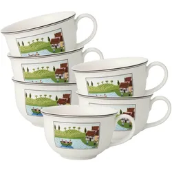 Villeroy & Boch, Tasse, Charm & Breakfast Design Naif Café au lait Obertassen (500 ml, 6x)