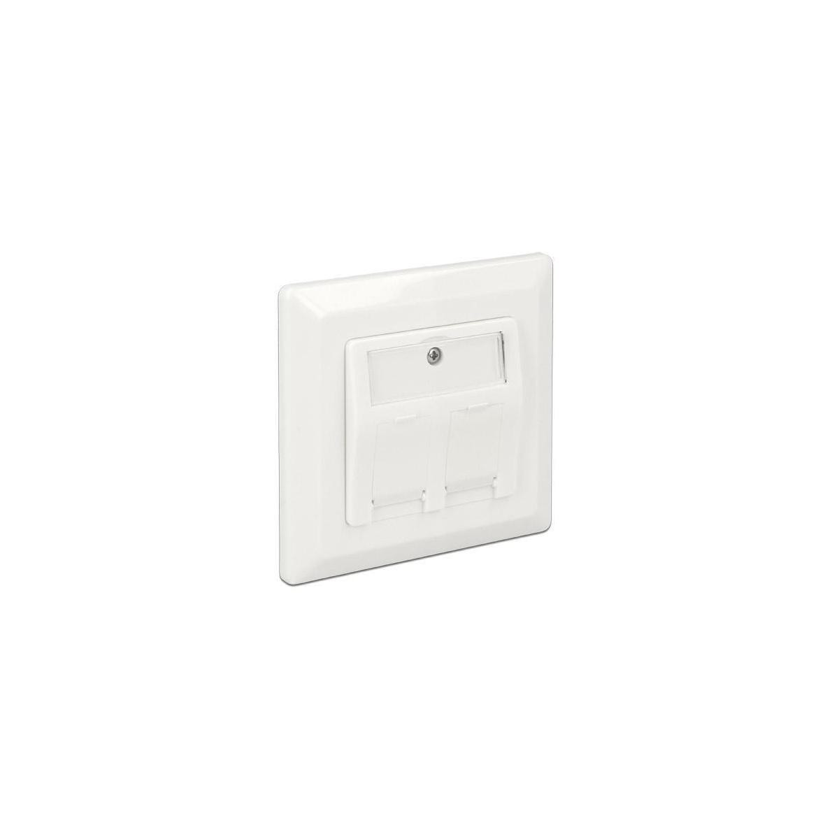 Delock Keystone wandcontactdoos, wit RAL 9010
