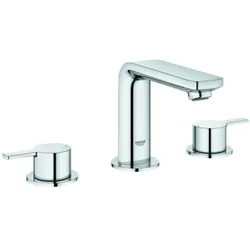 Grohe Lineare 3-Loch Waschtischbatterie, mit Ablaufgarnitur, Ausladung 127mm, 20304001