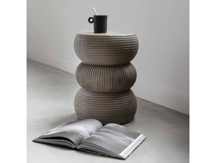 MUST Living Bijzettafel Slice, Ø35cm - Olive - Rond