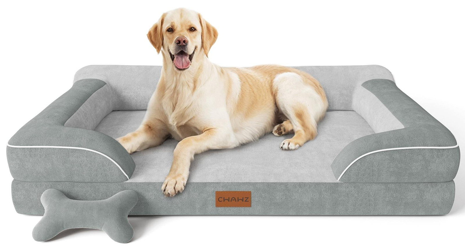 Merkloos King Size Hondenbed met Geheugenfoam en Waterafstotende Cover