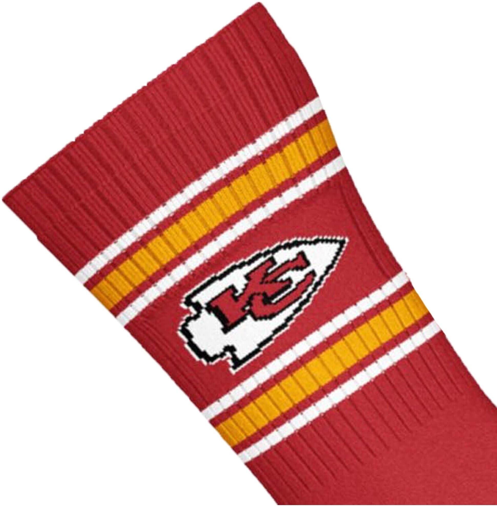 Kurzsocken NFL "Socken NFL 3Pack Crew Socks 3er Pack", Herren, Gr. 43-46, bunt (kansas city chiefs), Obermaterial: 58% Baumwolle CO. 39% Polyester PES. 3% Elasthan EL., Socken Kurzsocken