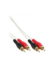 InLine Audiokabel RCA x 2 M bis x 2 M 3 m weiß (89938U)