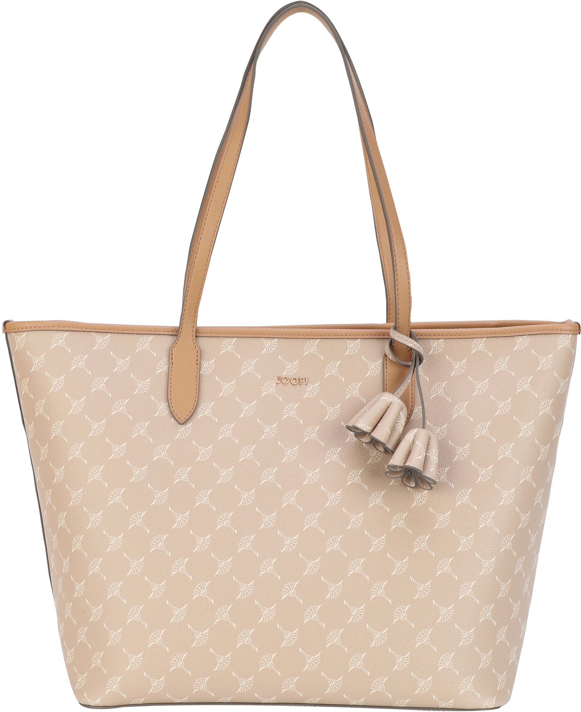 Joop! Shopper JOOP "cortina 1.0 shopper lhz", Damen, Gr. B/H/T: 36cm x 29cm x 17cm, beige (sesame), Lederimitat, Taschen Shopper, Damen Handtasche mit doppeltem Henkel sesame B/H/T: 36cm x 29cm x 17cm