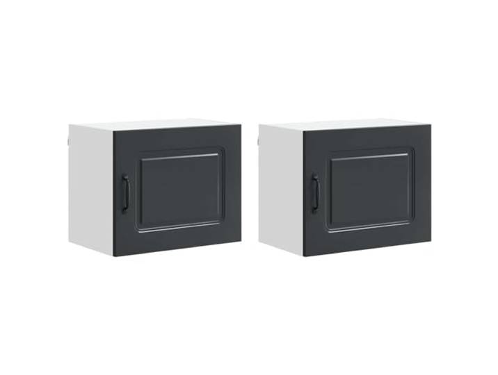 IBUQDDV Küchenschrank Kalmar 2 STK. Schwarz Holzwerkstoff Geschirrspülerfront, rechteckige Form, glatte Oberfläche, stabiler Rahmen, einfache Montage, Innenbereich Küche