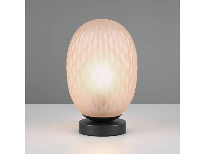 Trio Lighting Nachttischlampe Facette, creme / amber, für Wohn- / Esszimmer, Glas, Modern
