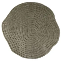 Design-Teppich Rippel Shape Ø 200 cm Mischgewebe Grün