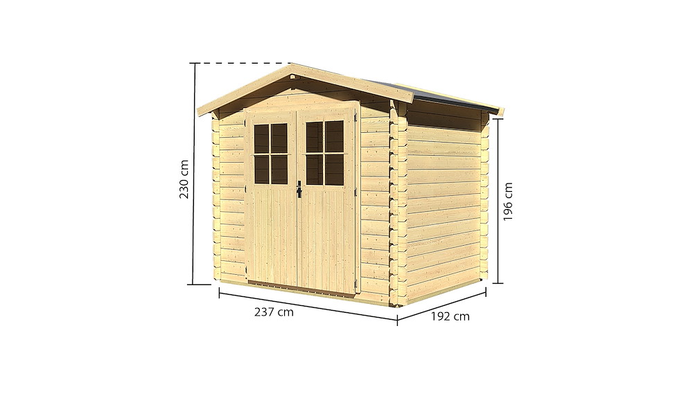 KARIBUHOLZT GH Süden 2 natur 229x174x229 16954020