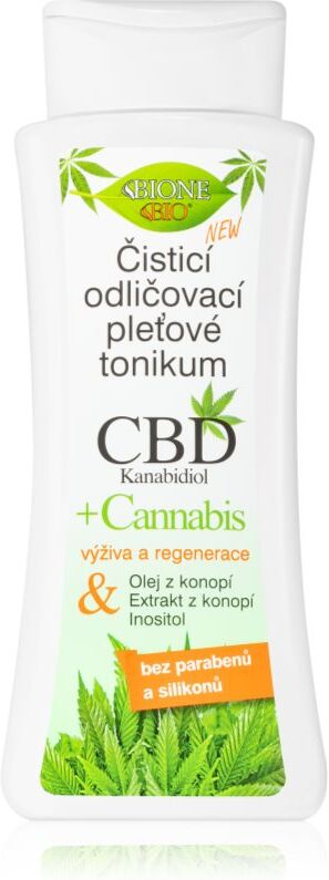 Bione Cosmetics Cannabis CBD cleansing and makeup removing toner with CBD 255 ml