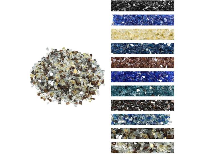 VEVOR Vuurglas 4\,5 KG Glassteen 12\,7MM Decoratieve Steen Goud/Transparant/Koperkleur