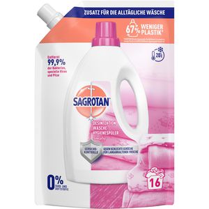 Sagrotan Hygienespüler Sensitiv, ohne Duft- und Farbstoffe, desinfizierend ab 20°C, für alle Textilien, Beutel, 1,2L, 16WL