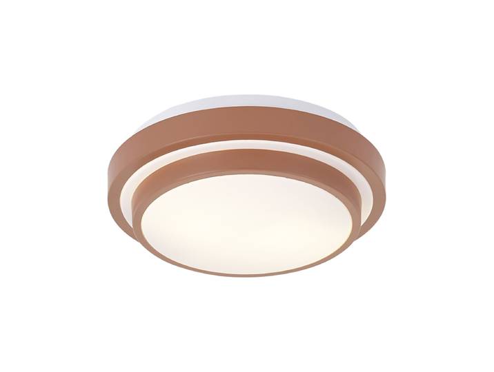 Plafonnier moderne Walden, sienne et blanc, 34cm, 2 lumières,