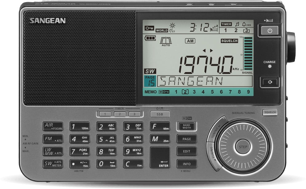 Sangean ATS-909X2 Wereldontvanger AM FM SW LW RDS Grafiet