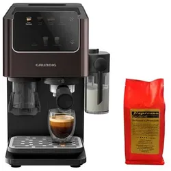 GRUNDIG KSM 8530 Siebträgermaschine mit Edelstahlmahlwerk 1688W Leistung KSM8530