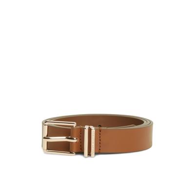 Ledergürtel TOMMY HILFIGER "TH SQUARE", Damen, Gr. 100, cognac, Rindsleder, Gürtel Ledergürtel