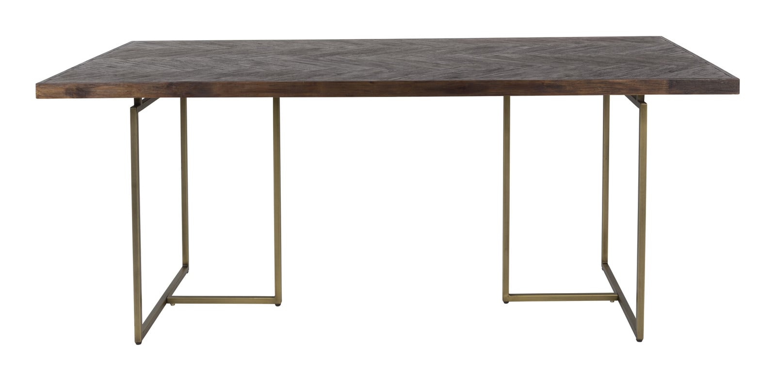 Dutchbone Eettafel Class Antique Brass, Hout, B: 180 cm, D: 90 cm, H: 75 cm