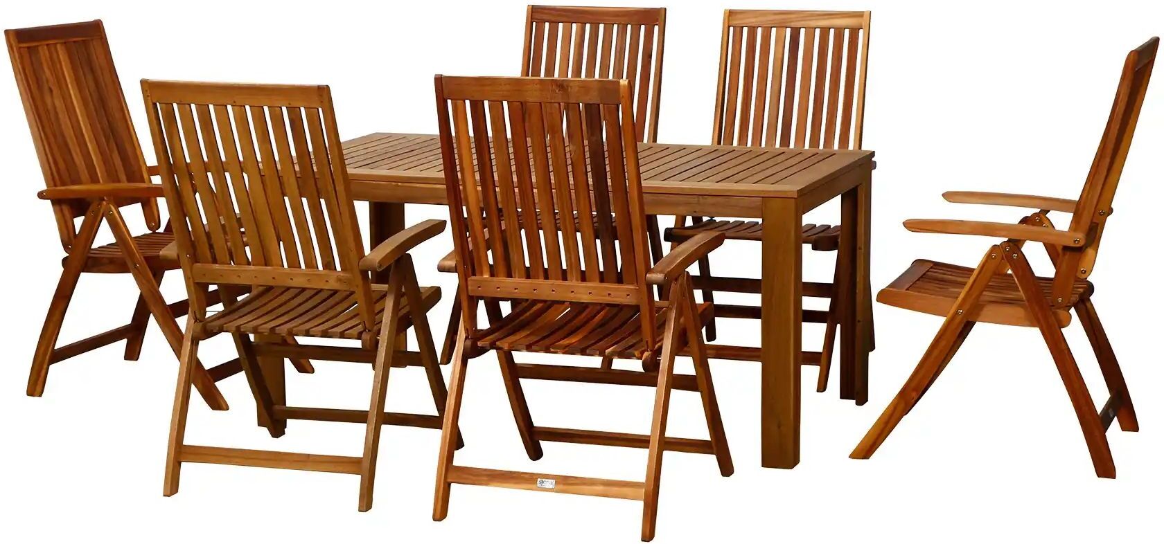 Siena Garden Dining-Gruppe  7-teilig  Paleros ¦ holzfarben