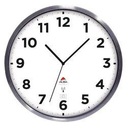 Alba, Wanduhr, Funkwanduhr "HOREXTRARC", wasserdichte, weiá / silber (35.50 cm)