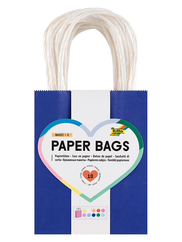 folia PAPER Papiertüten "S Basic" - 10 Stück - ab 6 Jahren - onesize