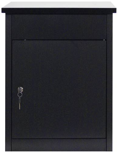 Phoenix PB0581BK Paketbriefkasten Stahl verzinkt Schwarz Schlüsselschloss