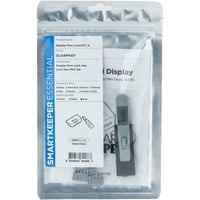 ESSENTIAL DisplayPort Lock (DL04) + Lock Key Mini (U04), Einsteckschloss Farbcode Grau, 4 Stück + 1 Schlüssel